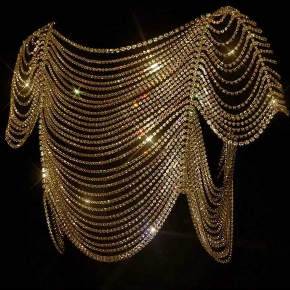 Rhinestone jeweled top